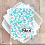 Waffle Flower Paper Hug Sentiments Clear Stamps 421953 take care