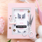 Waffle Flower Patchwork Cat Stencil and Tiny Square Texture Die Set hugs