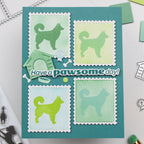 Waffle Flower Pawder Day Sentiments Matching Dies 422272 green