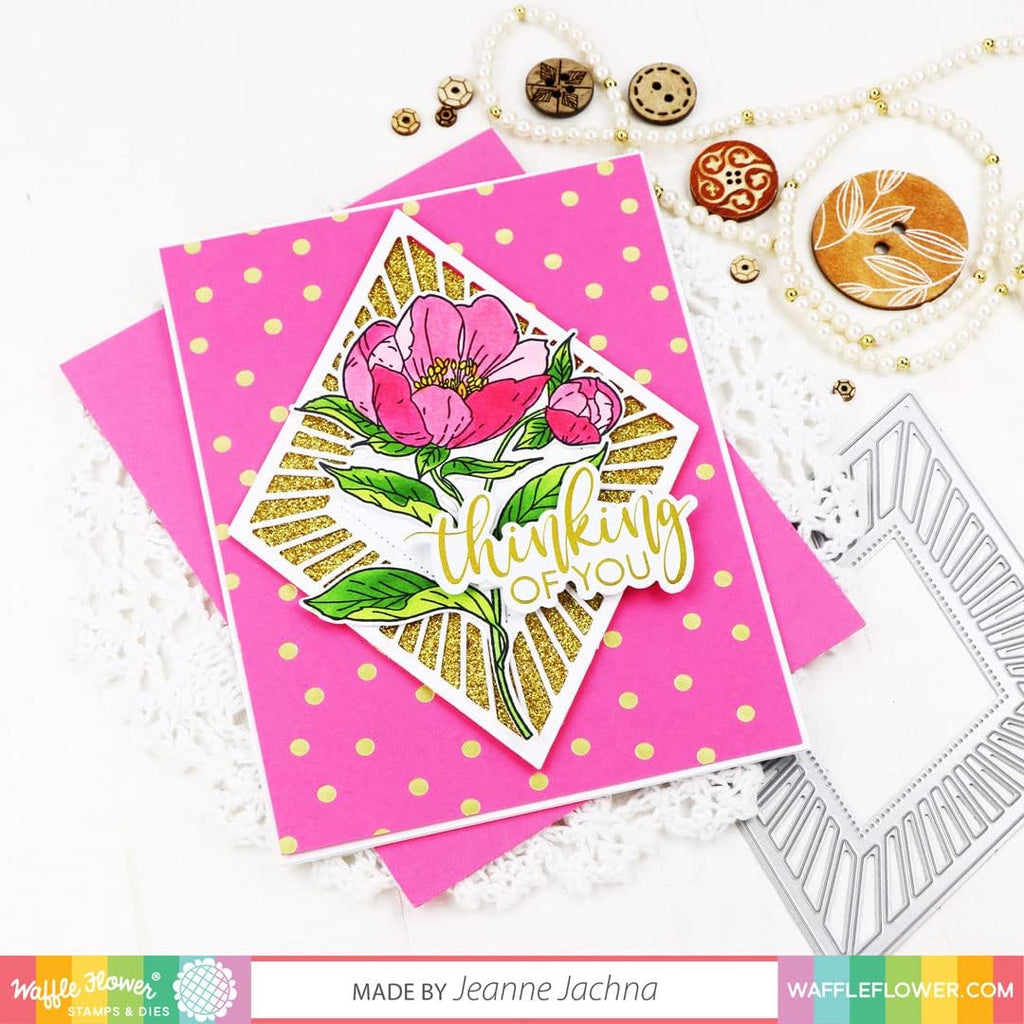 Waffle Flower Peony Dies 421094 pink