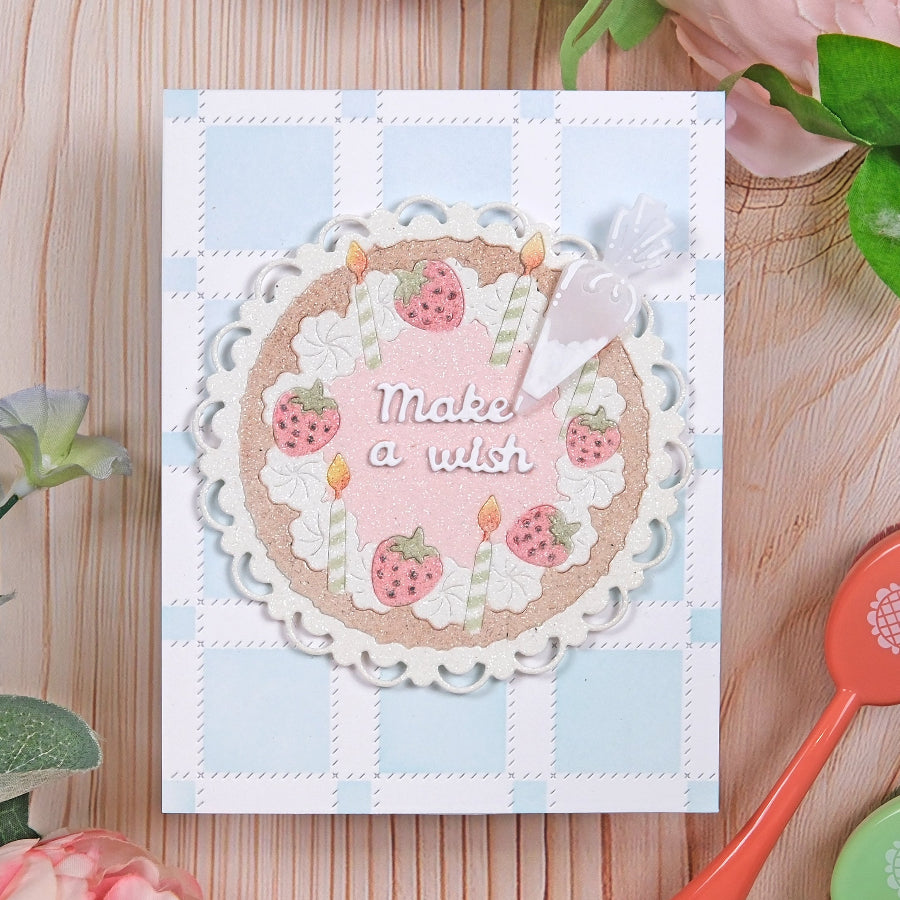 Waffle Flower Picnic Plaid Die 422232 birthday cake