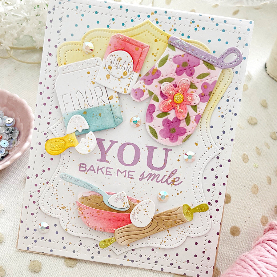 Waffle Flower Picnic Plaid Die 422232 let's bake