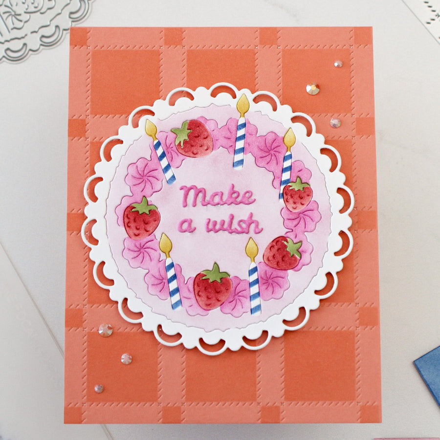 Waffle Flower Picnic Plaid Stencils 422233 make a wish