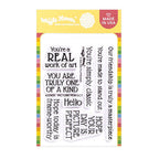 Waffle Flower Picture Perfect Sentiments Clear Stamps 422405