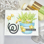 Waffle Flower Plant Marker Words Clear Stamps 422491 yellow flowers