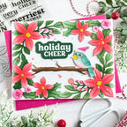 Waffle Flower Poinsettia Frame Dies 422134 cheer
