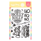 Waffle Flower Poinsettia Frame Sentiments Clear Stamp and Die Set product image 1
