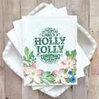 Waffle Flower Poinsettia Frame Sentiments Matching Dies 422139 flowers