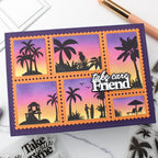 Waffle Flower Postage Collage A6 Blocks Dies 421946 friend