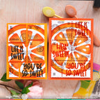 Waffle Flower Postage Collage A6 Die and A6 Blocks Die Set orange