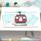Waffle Flower Postage Collage A7 Die and A7 Blocks Die Set gondola