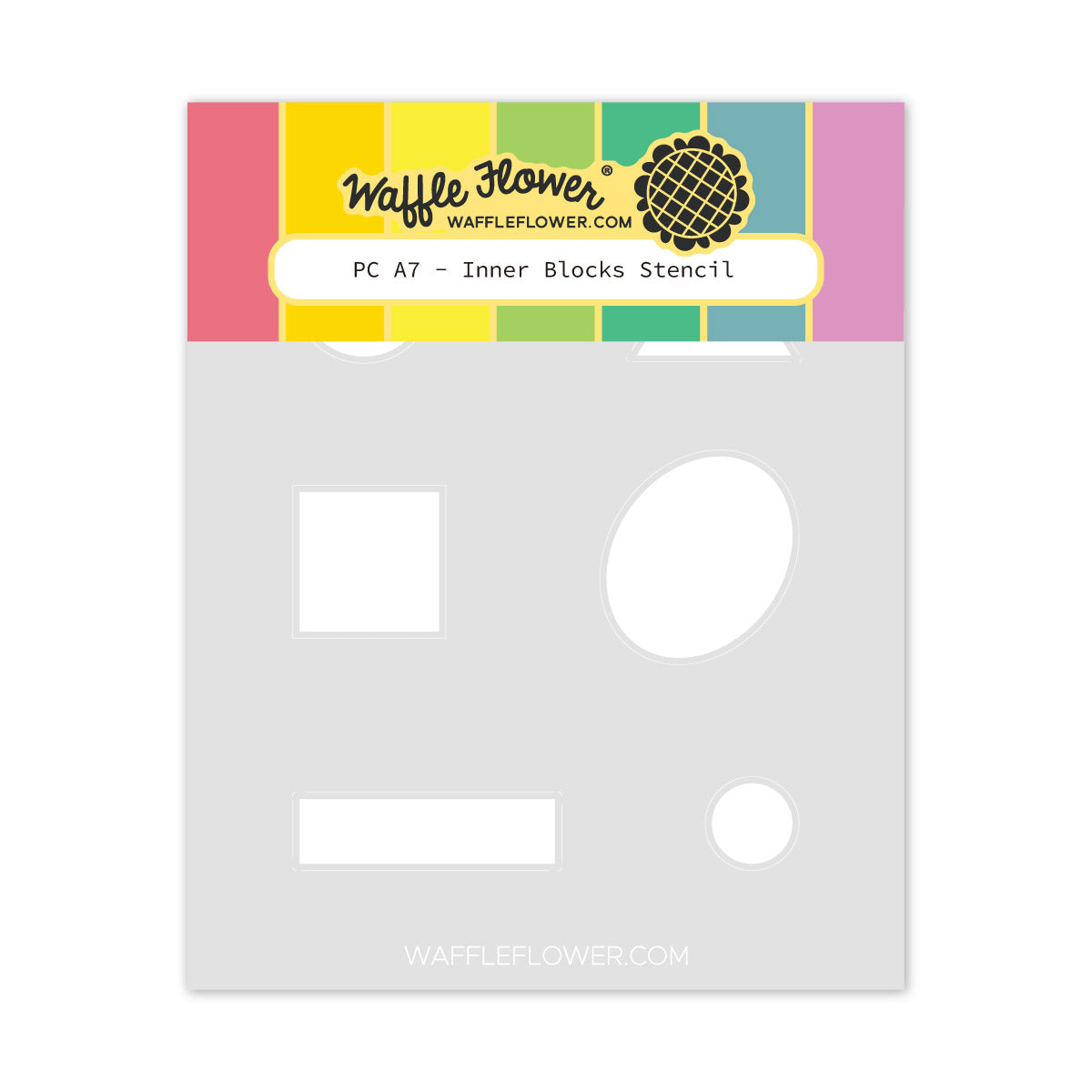 Waffle Flower Postage Collage A7 Inner Blocks Stencil 422435
