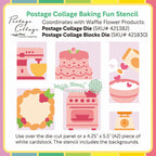 Waffle Flower Postage Collage Baking Fun Stencils 422392 finished