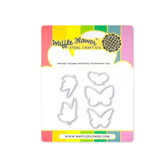 Waffle Flower Postage Collage Butterfly Silhouettes Dies 421997