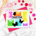 Waffle Flower Postage Collage Butterfly Silhouettes Dies 421997 snail mail