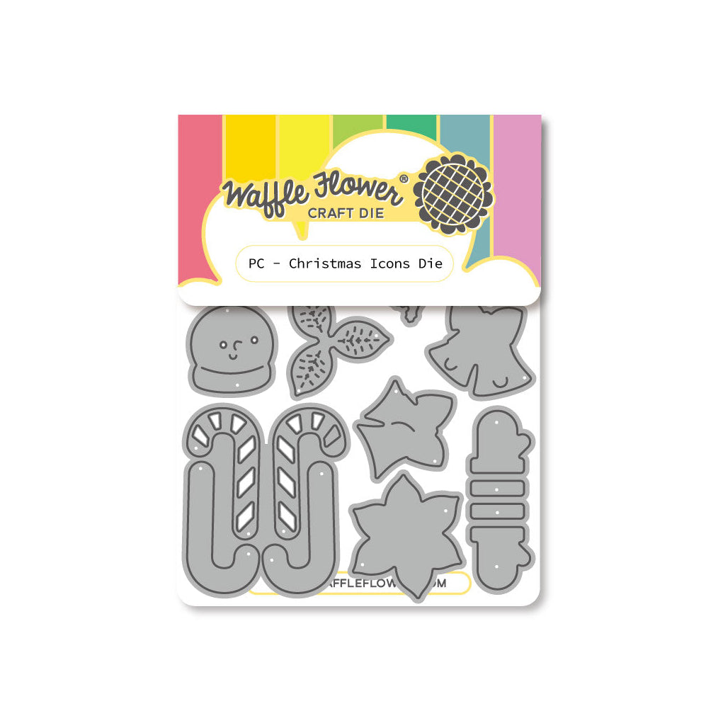 Waffle Flower Postage Collage Christmas Icons Dies 422622
