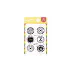 Waffle Flower Postage Collage Circle Sentiments Clear Stamp and Die Set product image 1