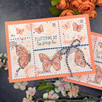 Waffle Flower Postage Collage Clear Stamps 421381 orange | color-code:ALT04
