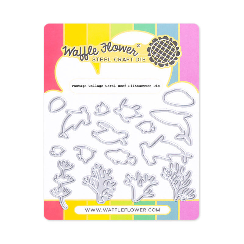 Waffle Flower Postage Collage Coral Reef Silhouettes Dies 422462