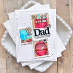 Waffle Flower Postage Collage Dad Stencil 422445 grilling time