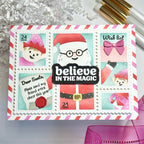 Waffle Flower Postage Collage Dear Santa Clear Stamps 422141 magic