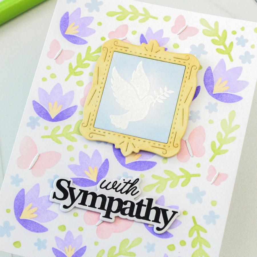 Waffle Flower Postage Collage Easter Silhouettes Clear Stamps 422379 with sympathy
