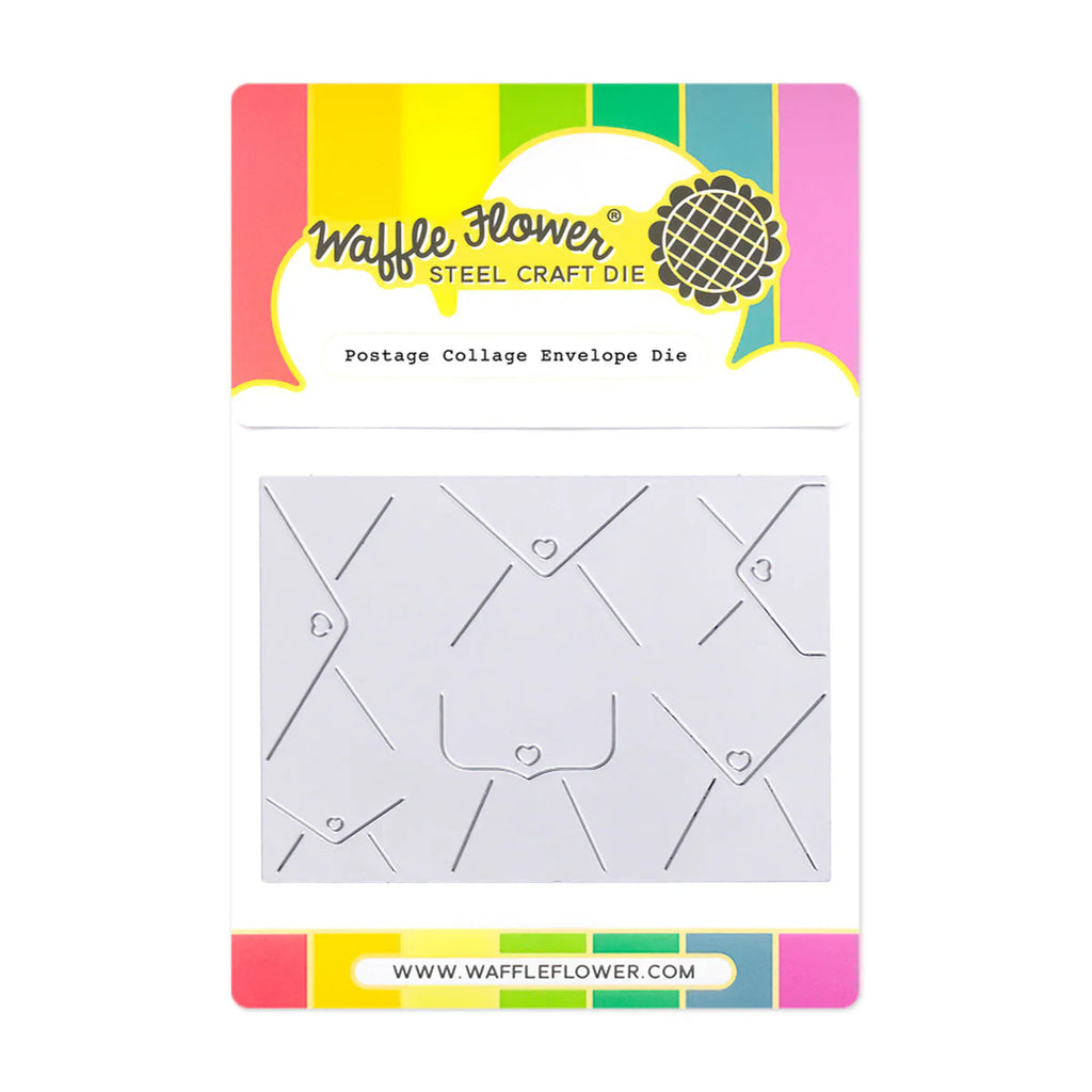 Waffle Flower Postage Collage Envelope Die and Stencil Set product image 1