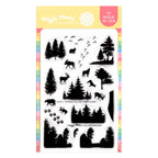 Waffle Flower Postage Collage Forest Sunset Clear Stamps 422012