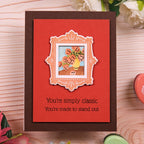 Waffle Flower Postage Collage Frames Clear Stamp and Die Set framed flowers