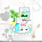 Waffle Flower Postage Collage Frames Dies 422350 love you | color-code:ALT01
