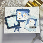 Waffle Flower Postage Collage Frames Dies 422350 snowmen