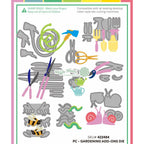 Waffle Flower Postage Collage Gardening Add-ons Dies 422484 garden tools layering guide