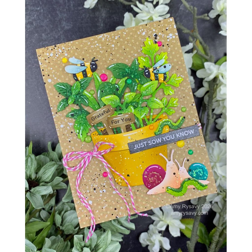 Waffle Flower Postage Collage Gardening Add-ons Dies 422484 grateful for you | color-code:ALT02