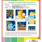 Waffle Flower Postage Collage Gardening Stencils 422483 layering guide