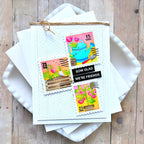 Waffle Flower Postage Collage Gardening Stencils 422483 white background