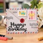 Waffle Flower Postage Collage Gifts Stencils 421963 envelope