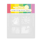 Waffle Flower Postage Collage Harvest Stencils 421848