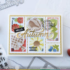 Waffle Flower Postage Collage Harvest Stencils 421848 autumn