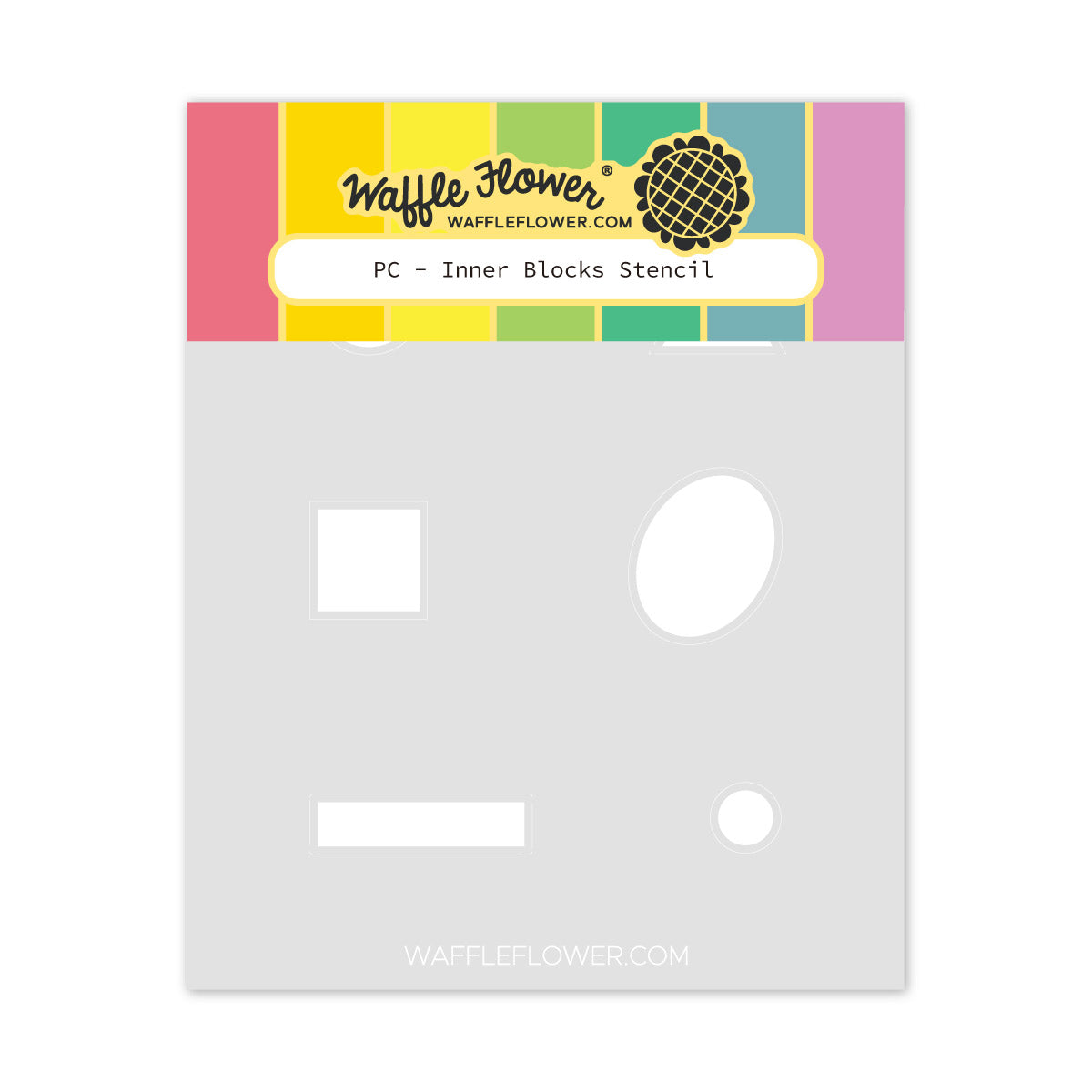 Waffle Flower Postage Collage Inner Blocks Stencil 422433