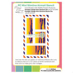 Waffle Flower Postage Collage Mini Slimline Airmail Stencils 422566 layering guide