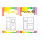 Waffle Flower Postage Collage Mini Slimline Blocks Die and Mini Slimline Die Set