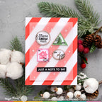 Waffle Flower Postage Collage Mini Slimline Blocks Die and Mini Slimline Die Set postage stamps
