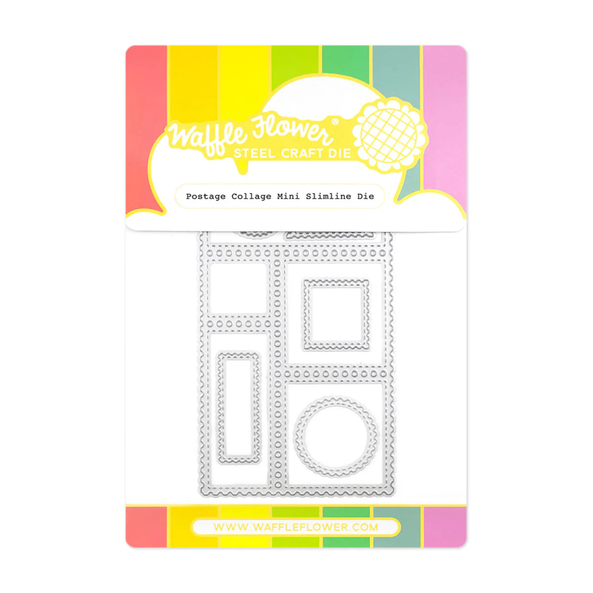 Waffle Flower Postage Collage Mini Slimline Blocks Die and Mini Slimline Die Set product image 1