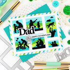 Waffle Flower Postage Collage Mom and Dad Details Matching Dies 422452 happy father's day