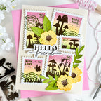 Waffle Flower Postage Collage Mush Love Clear Stamps 422275 flowers