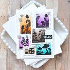 Waffle Flower Postage Collage Mush Love Clear Stamps 422275 hello