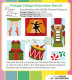 Waffle Flower Postage Collage Nutcracker Stencils 422621 guide
