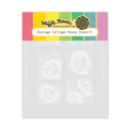 Waffle Flower Postage Collage Peony Stencils 422327
