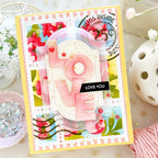 Waffle Flower Postage Collage Peony Stencils 422327 love you