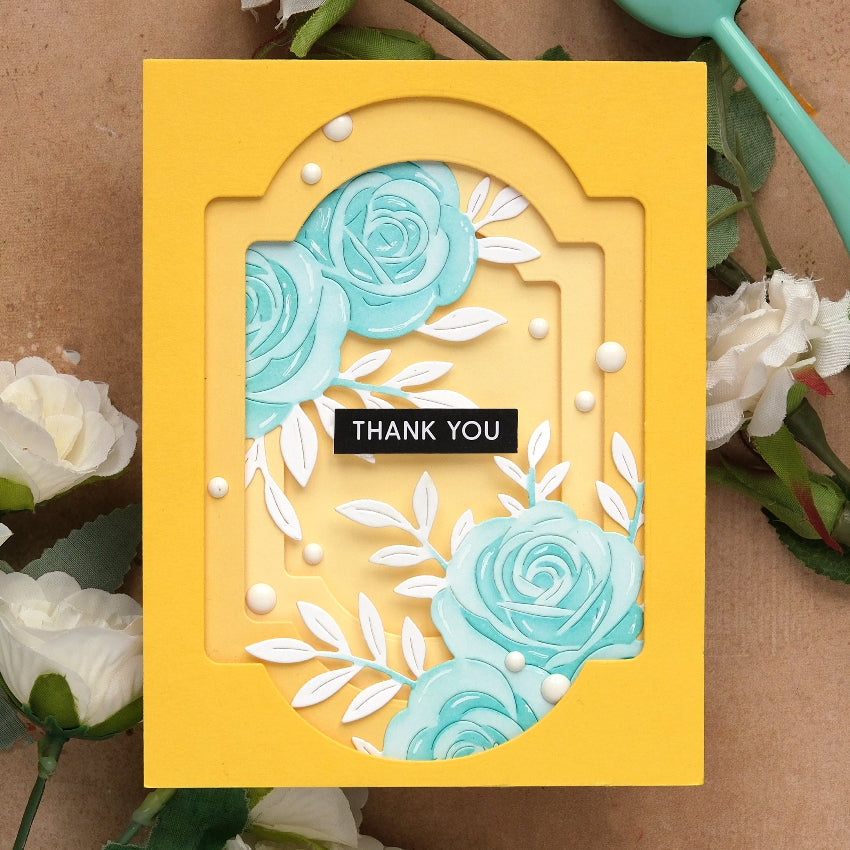 Waffle Flower Postage Collage Peony Stencils 422327 thank you